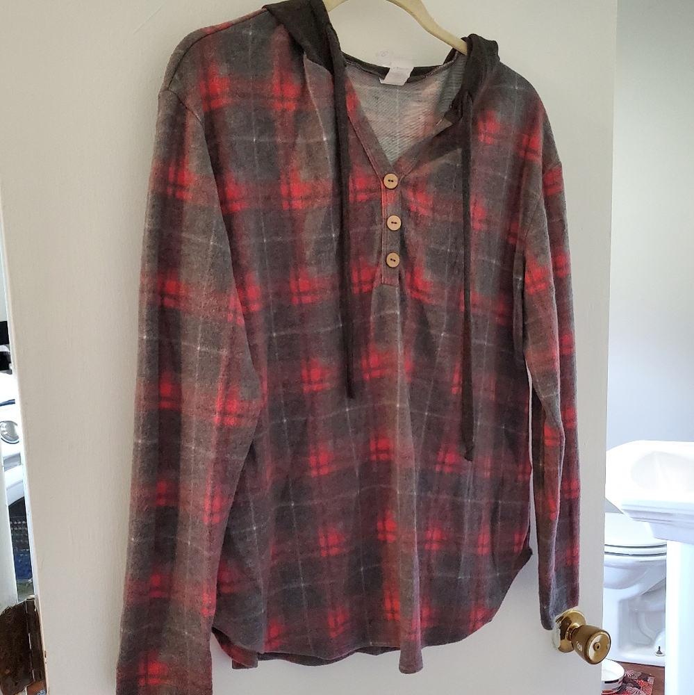 Honeyme plaid top